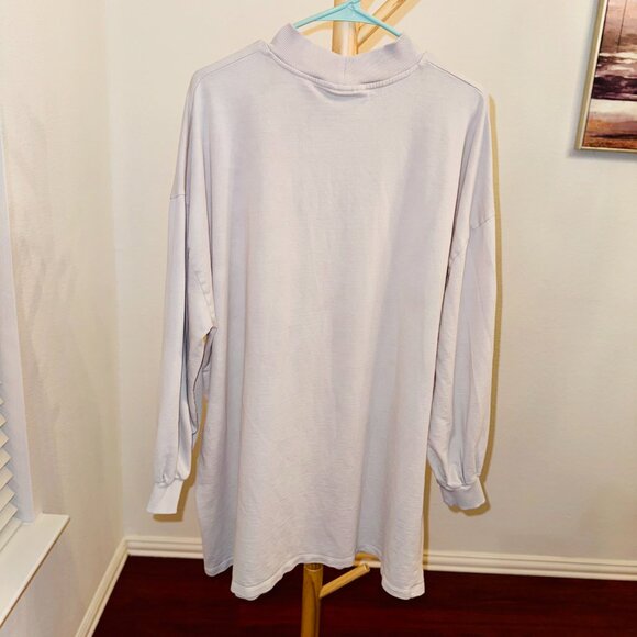 ASOS Design Oversized Mock Neck Graphic Sweatshirt Dress Size 10 - Picture 3 of 3